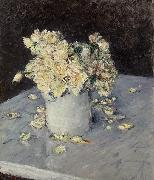 Gustave Caillebotte Yellow Roses in a Vase USA oil painting artist
